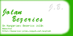 jolan bezerics business card