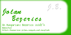 jolan bezerics business card